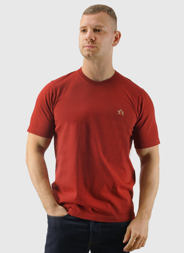 Icon Logo Embroidered T-Shirt - Oxblood