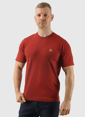 Icon Logo Embroidered T-Shirt - Oxblood