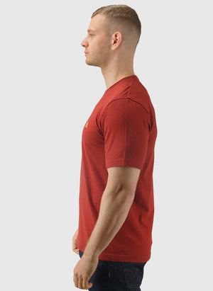 Icon Logo Embroidered T-Shirt - Oxblood