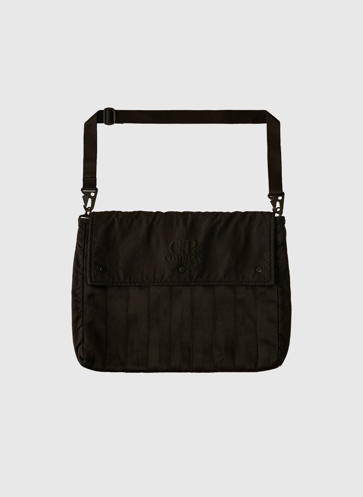 Herringbone Shoulder Bag - Black