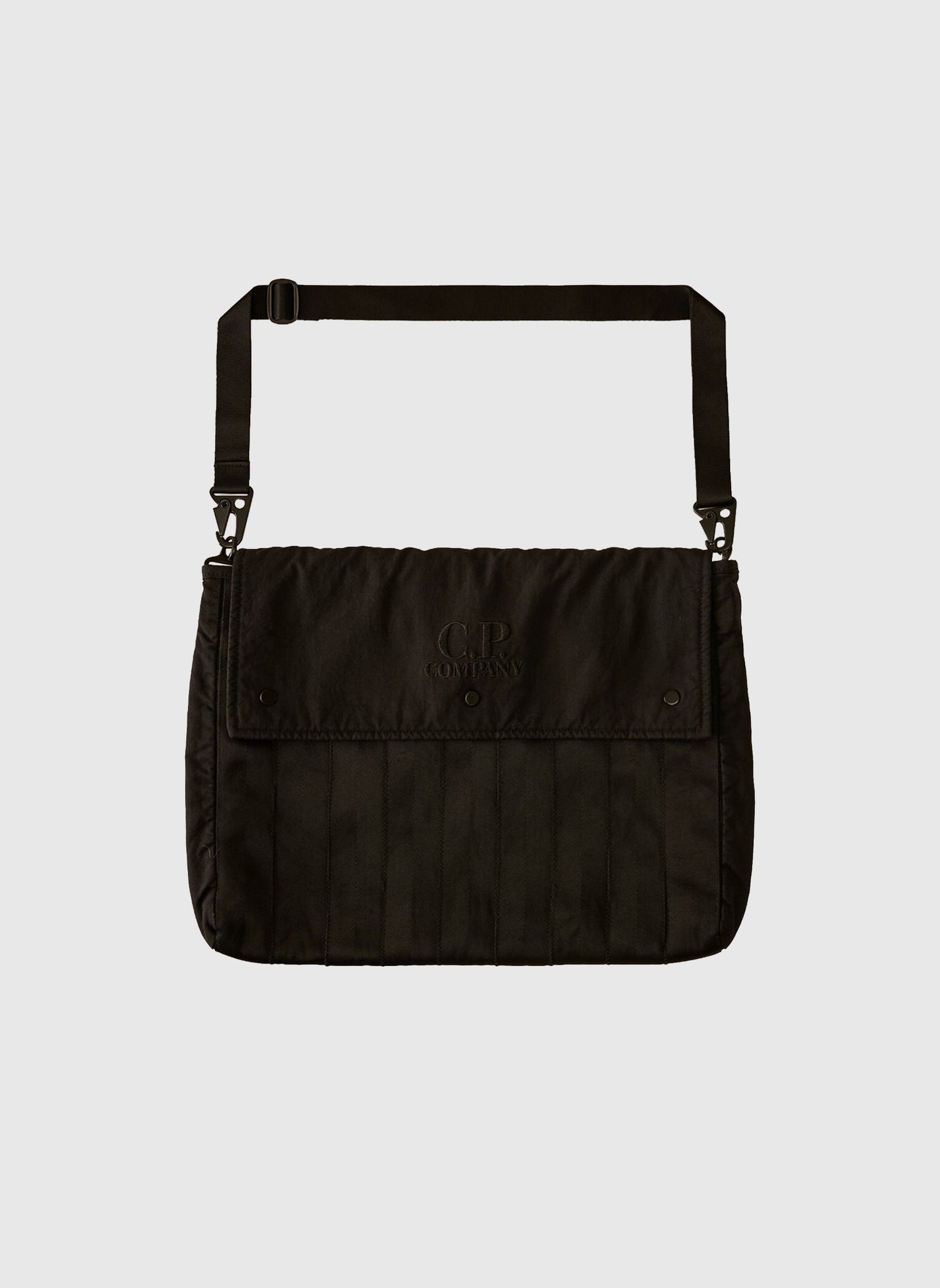 Herringbone Shoulder Bag - Black