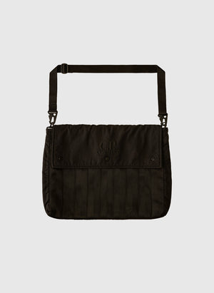 Herringbone Shoulder Bag - Black