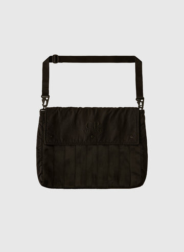 Herringbone Shoulder Bag - Black