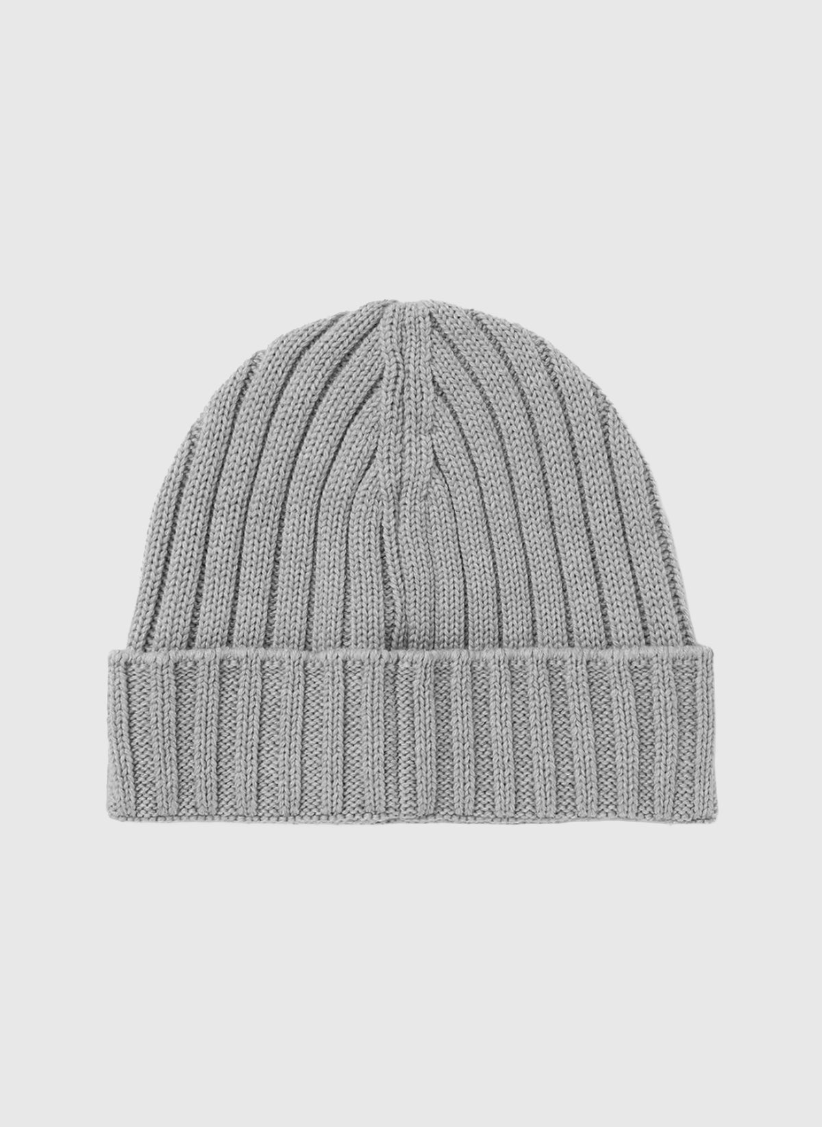 Extra Fine Merino Wool Logo Beanie - Moon Melange