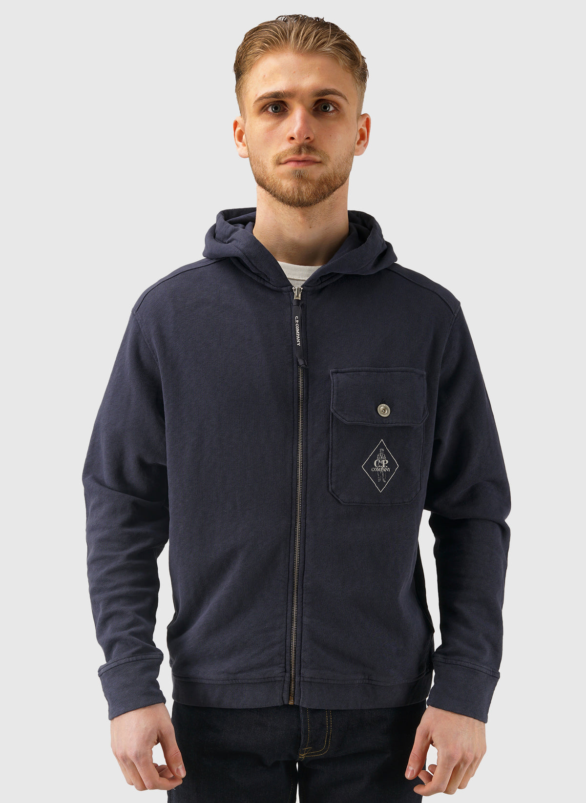 Malfile Full Zip Hooded Sweatshirt - Midnight Navy