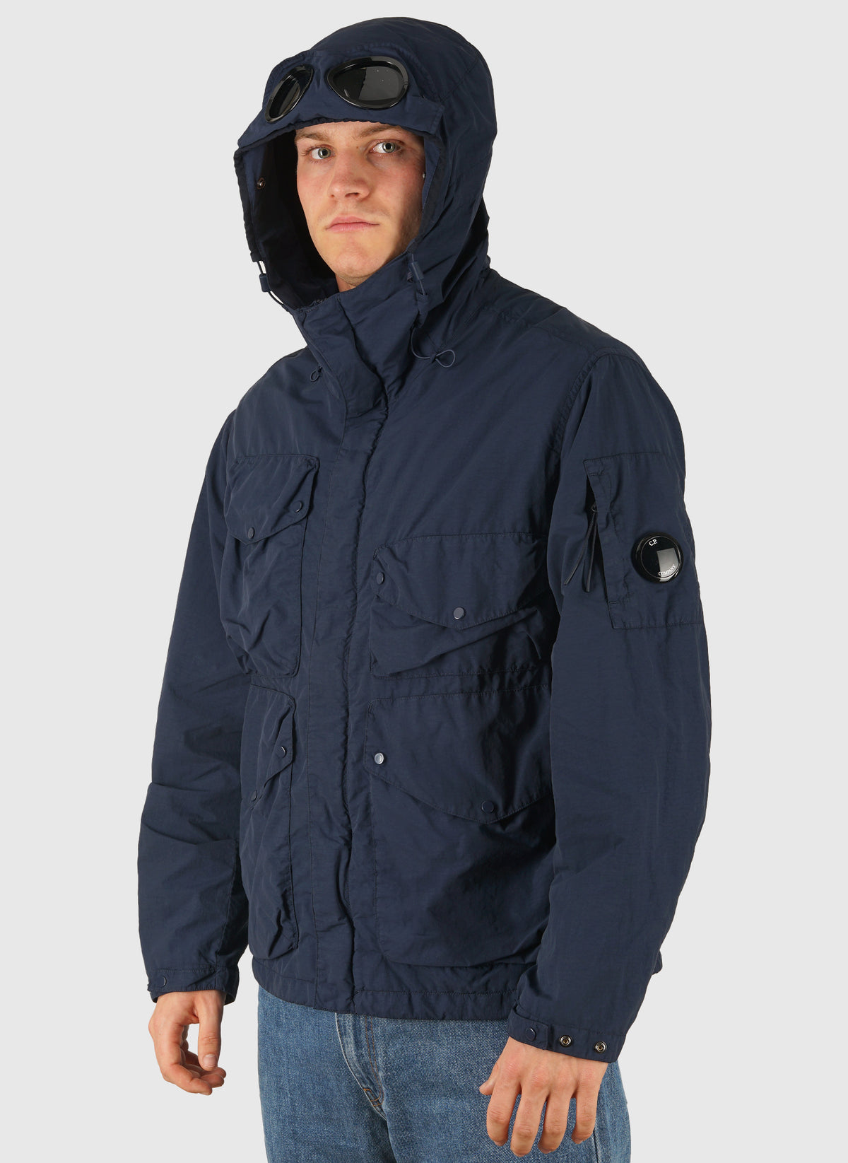 Flatt Nylon Google Jacket - Midnight Navy