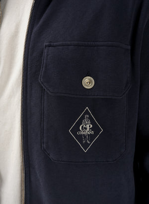 Malfile Full Zip Hooded Sweatshirt - Midnight Navy