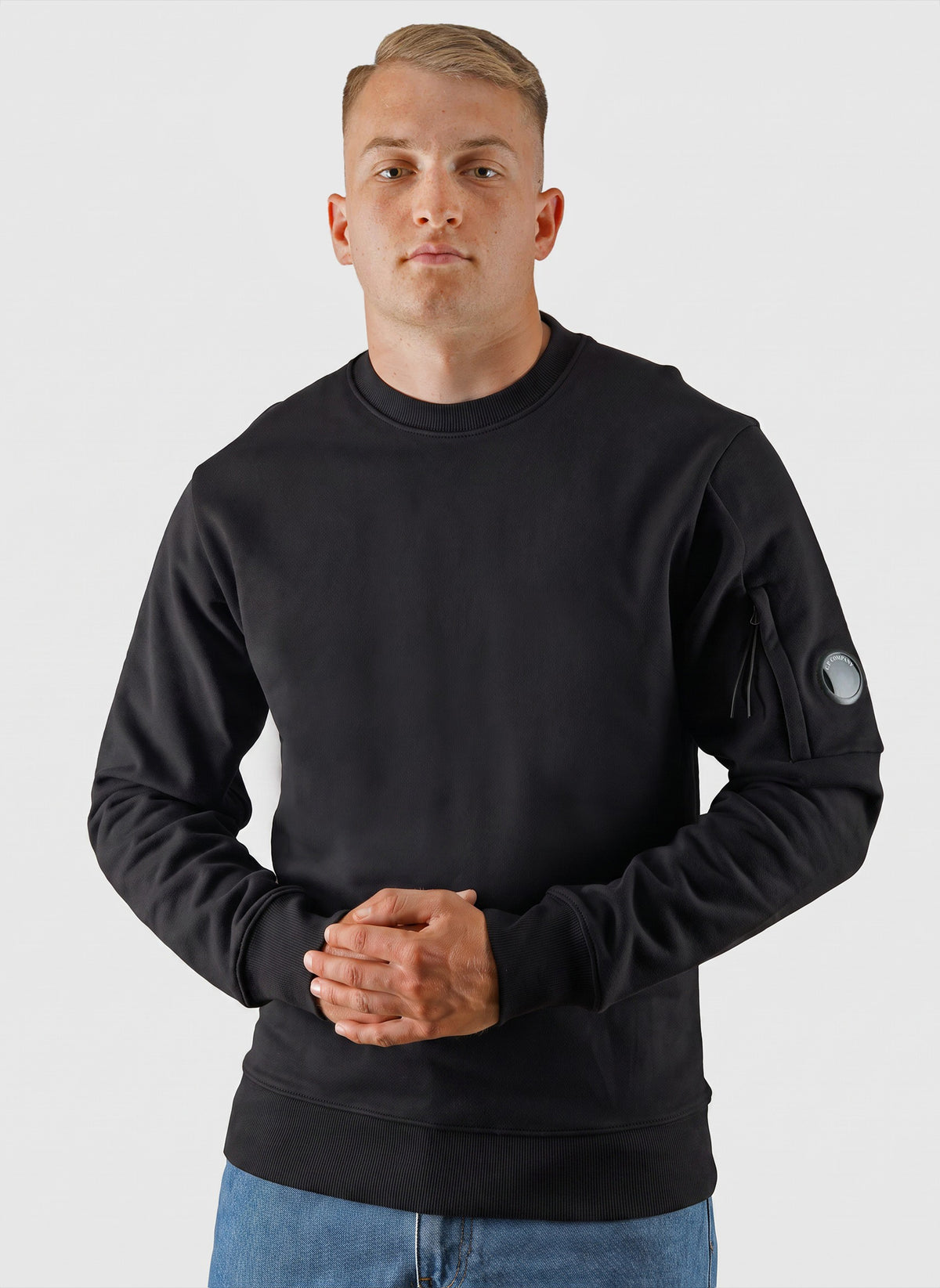 Lens Crew Neck Sweatshirt - Black