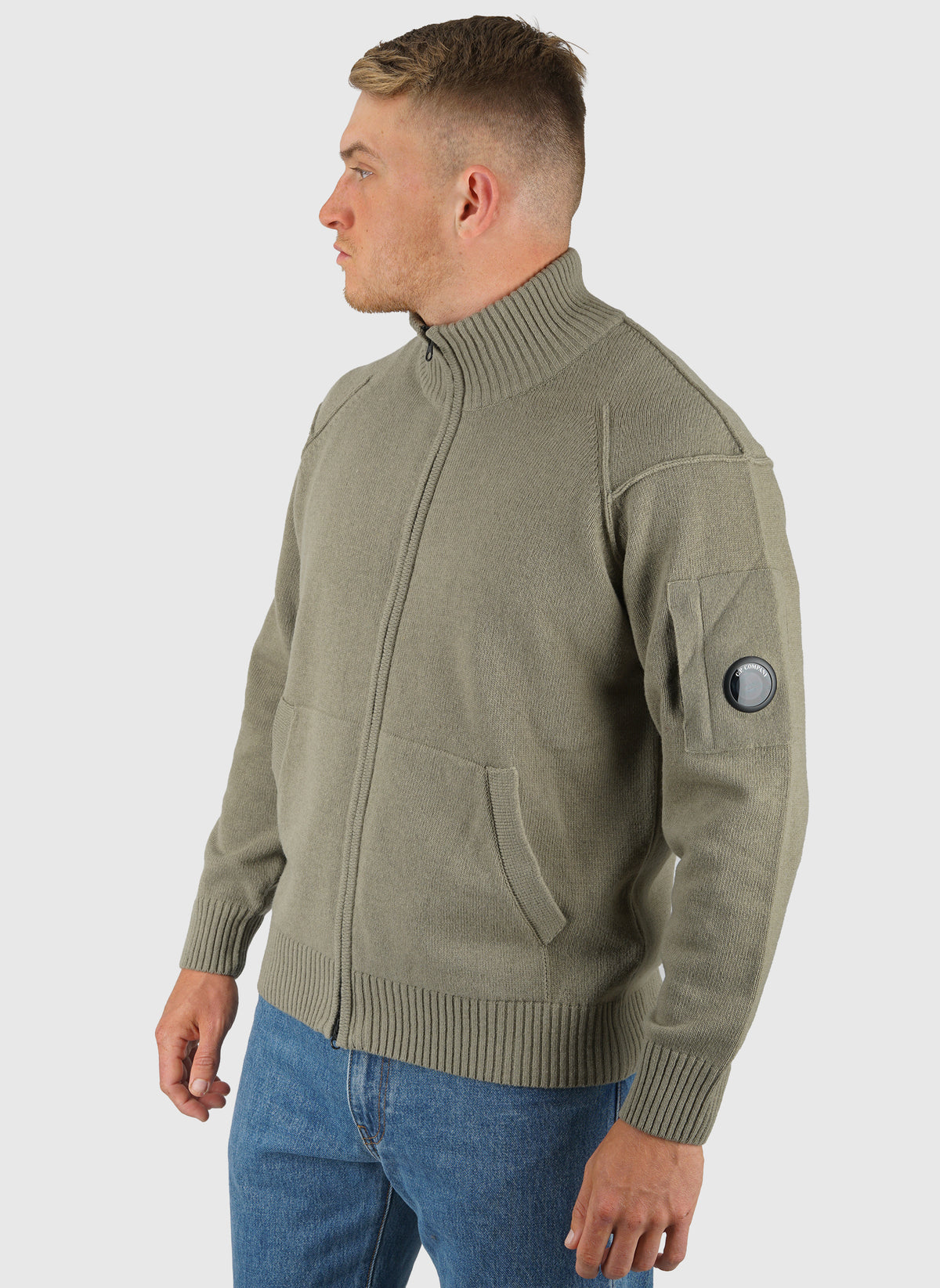 Lambswool Full Zip Sweatshirt - Fallen Rock