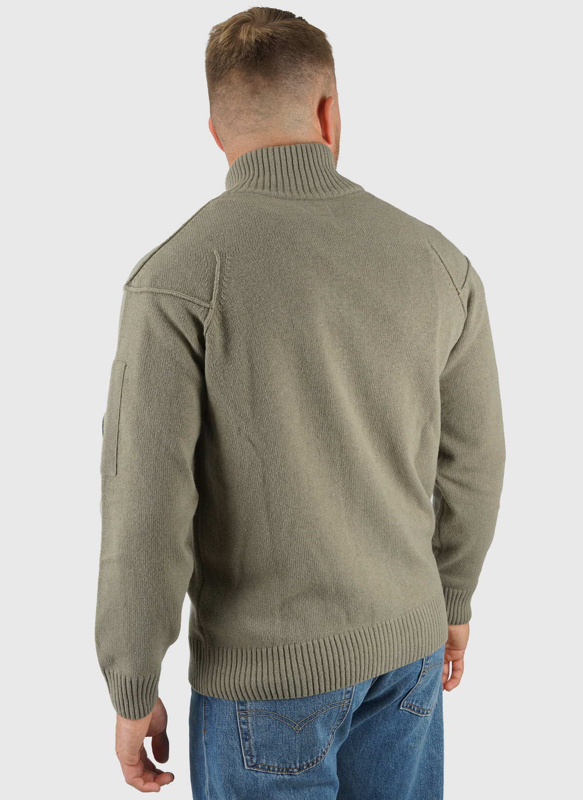 Lambswool Full Zip Sweatshirt - Fallen Rock