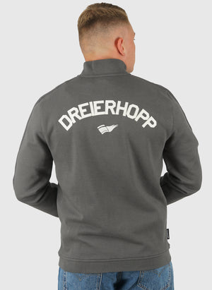 Dreierhopp Pique Full Zip - Gunmetal