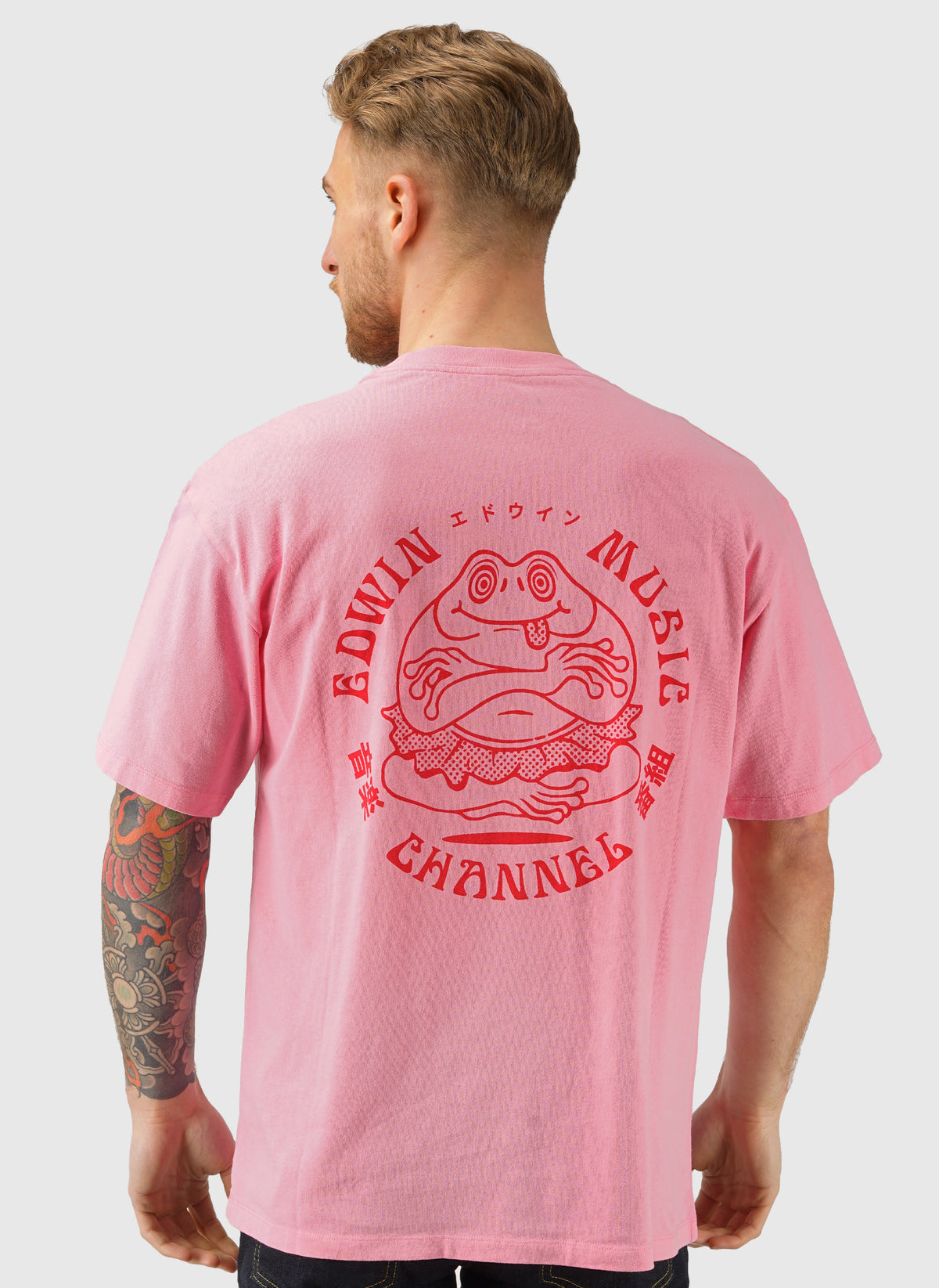 Edwin Music Channel T-Shirt - Begonia Pink