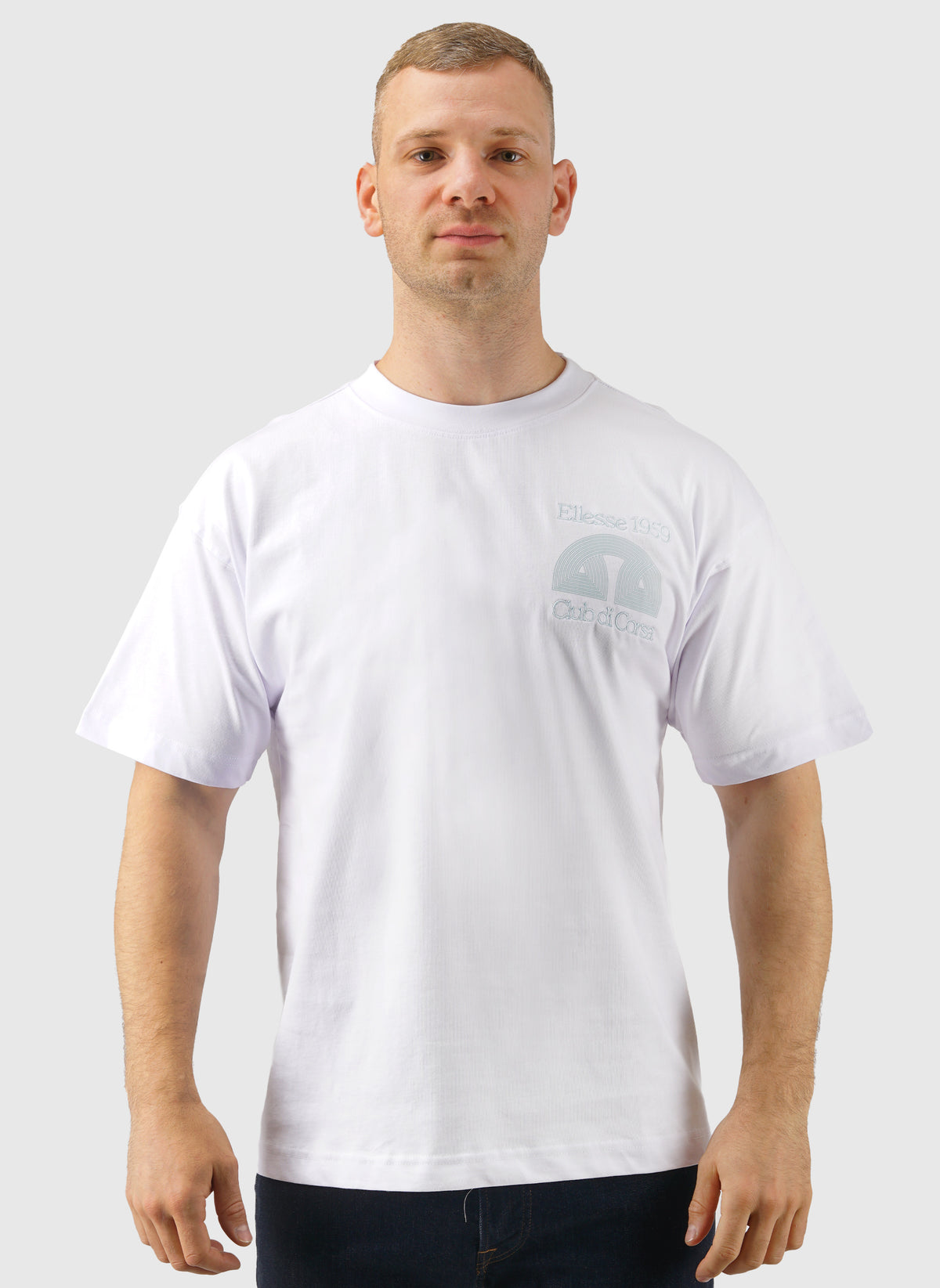 Club Di Corsa T-Shirt - White/Light Blue