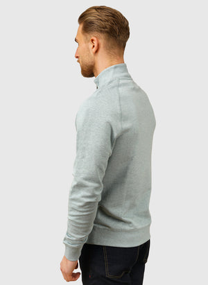 Jim 1/4 Zip Sweatshirt - Green Mist Marl
