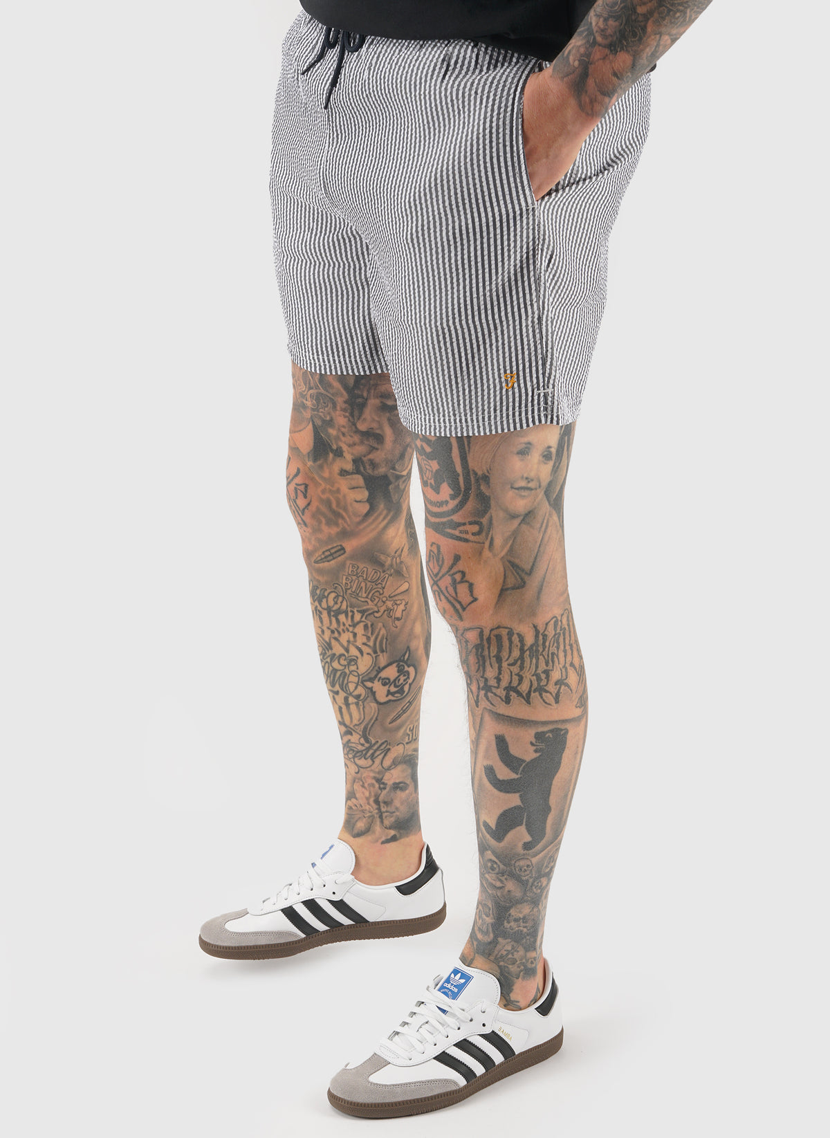 Colbert Seersucker Swim Short - True Navy