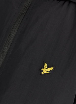 Taped Zip Through Jacket - Jet Black