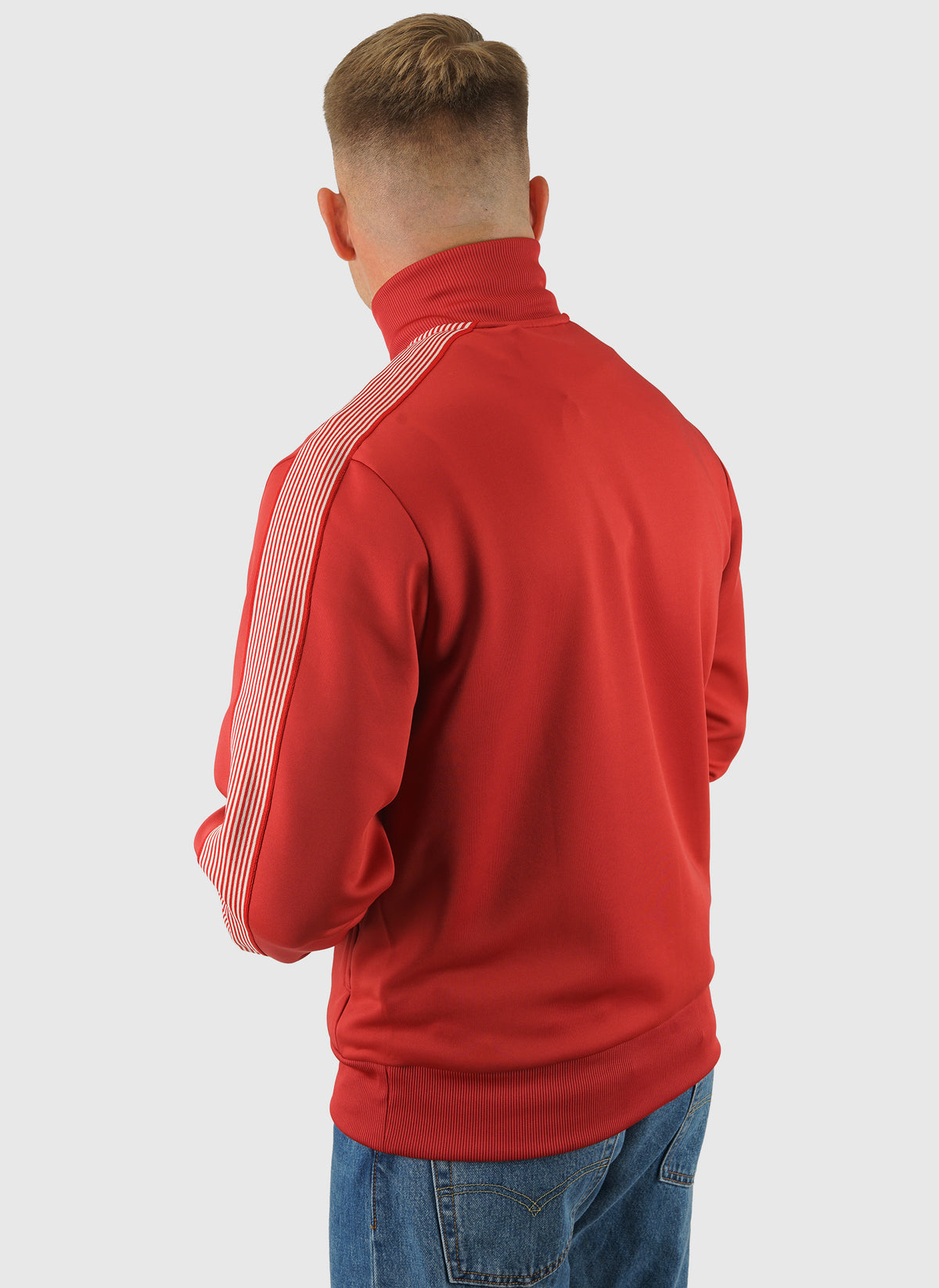 Striped Taped Track Jacket - Garnet
