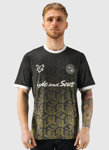 Ombre Emblem Football Shirt - Jet Black