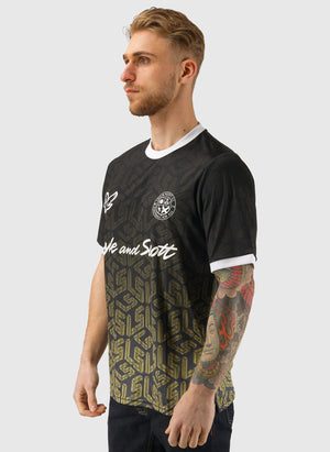 Ombre Emblem Football Shirt - Jet Black