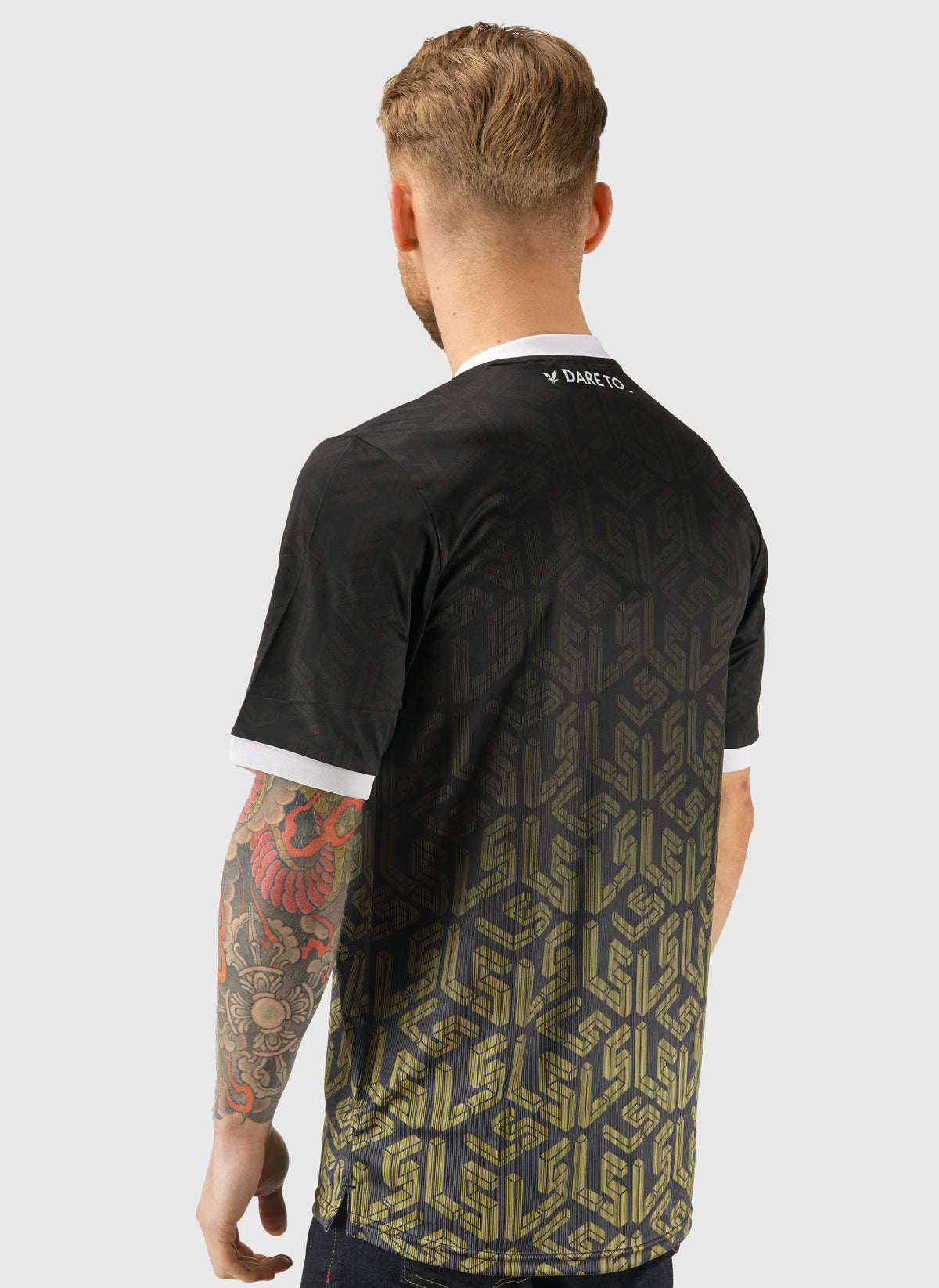 Ombre Emblem Football Shirt - Jet Black