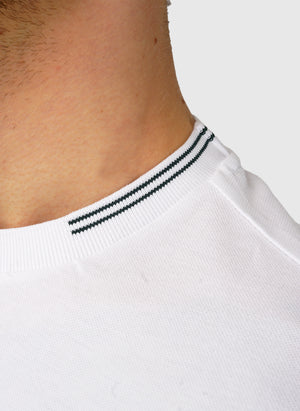 Fine Tipped T-Shirt - White/Everglade
