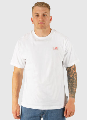 Woven Label T-Shirt - White/Red