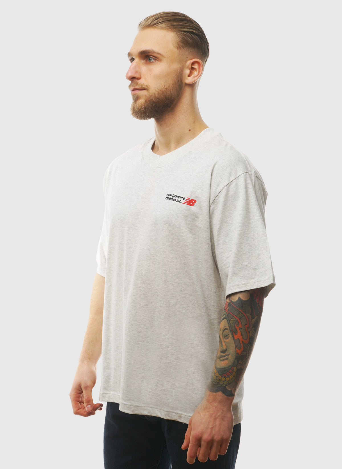 Tone Logo Oversized T-Shirt - Grey
