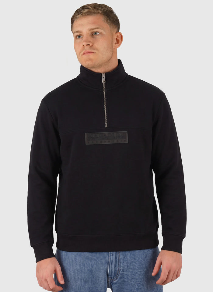 B-Box Logo Half Zip Sweatshirt - Black Beauty