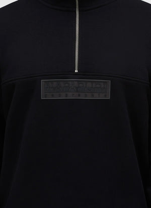 B-Box Logo Half Zip Sweatshirt - Black Beauty