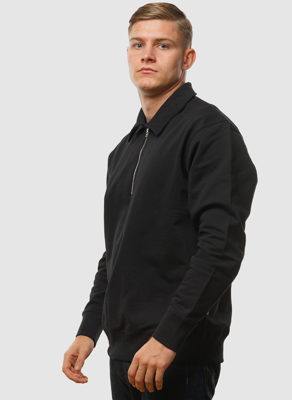 Standard Half Zip Sweatshirt - Black