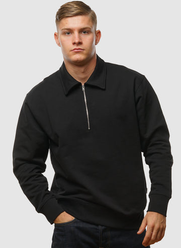Standard Half Zip Sweatshirt - Black