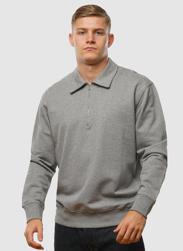 Standard Half Zip Sweatshirt - Grey Melange