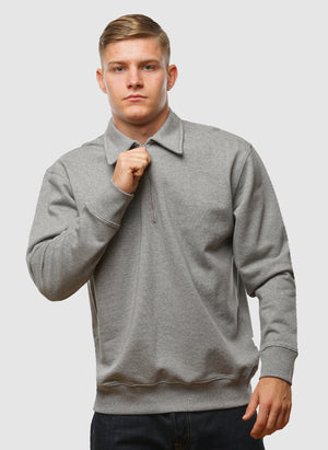 Standard Half Zip Sweatshirt - Grey Melange