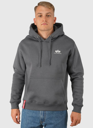Basic Small Logo Hoodie - Greyblack
