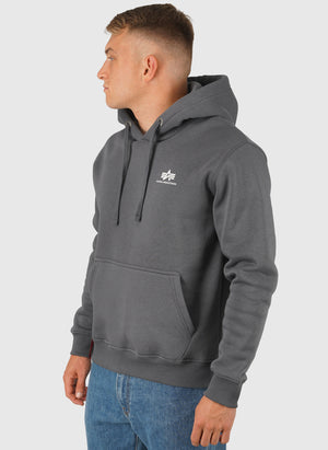 Basic Small Logo Hoodie - Greyblack