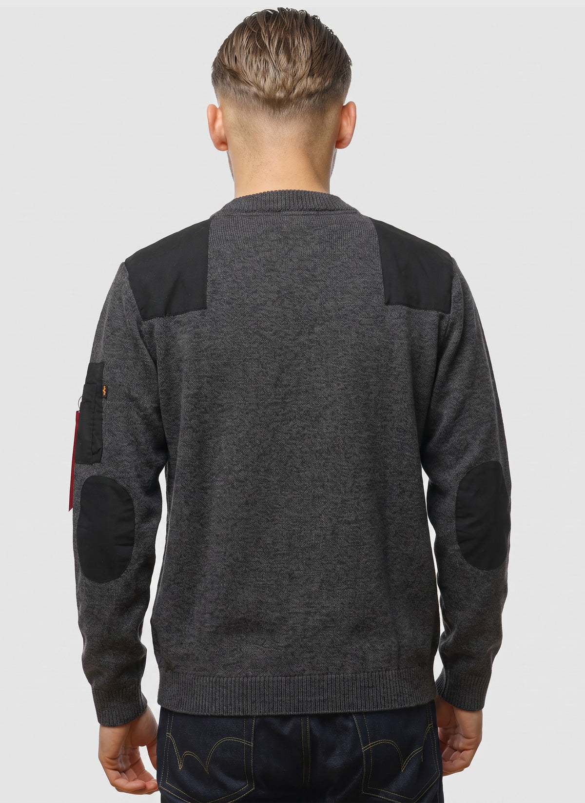 Knitted Utility Sweatshirt - Black