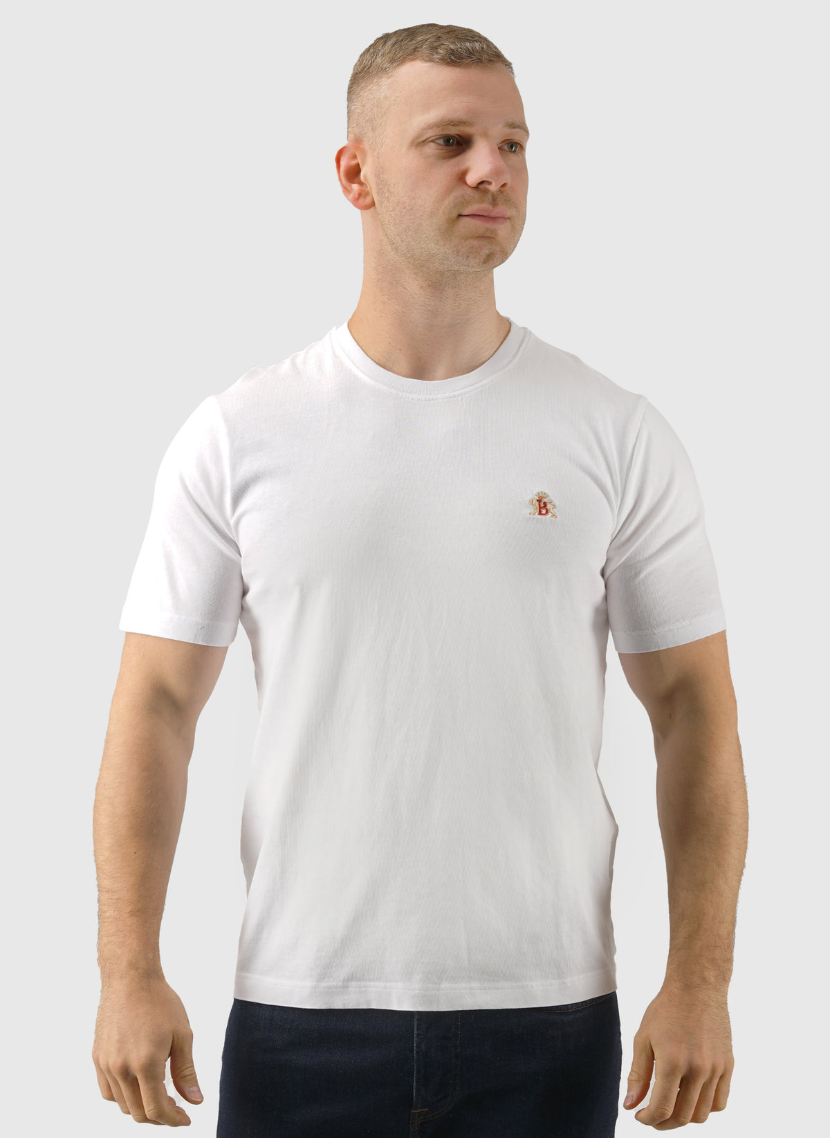 Icon Logo Embroidered T-Shirt - Bone White