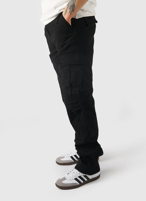 Regular Cargo Pant - Black Garment Dyed
