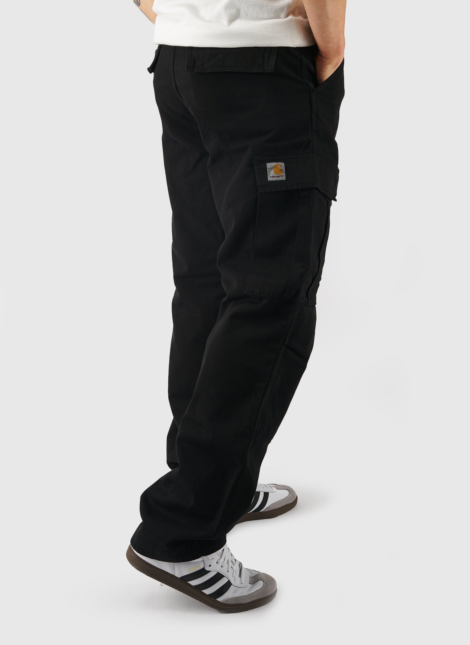 Regular Cargo Pant - Black Garment Dyed