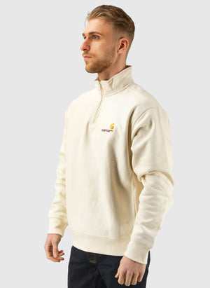 Half Zip American Script Sweatshirt - Natural