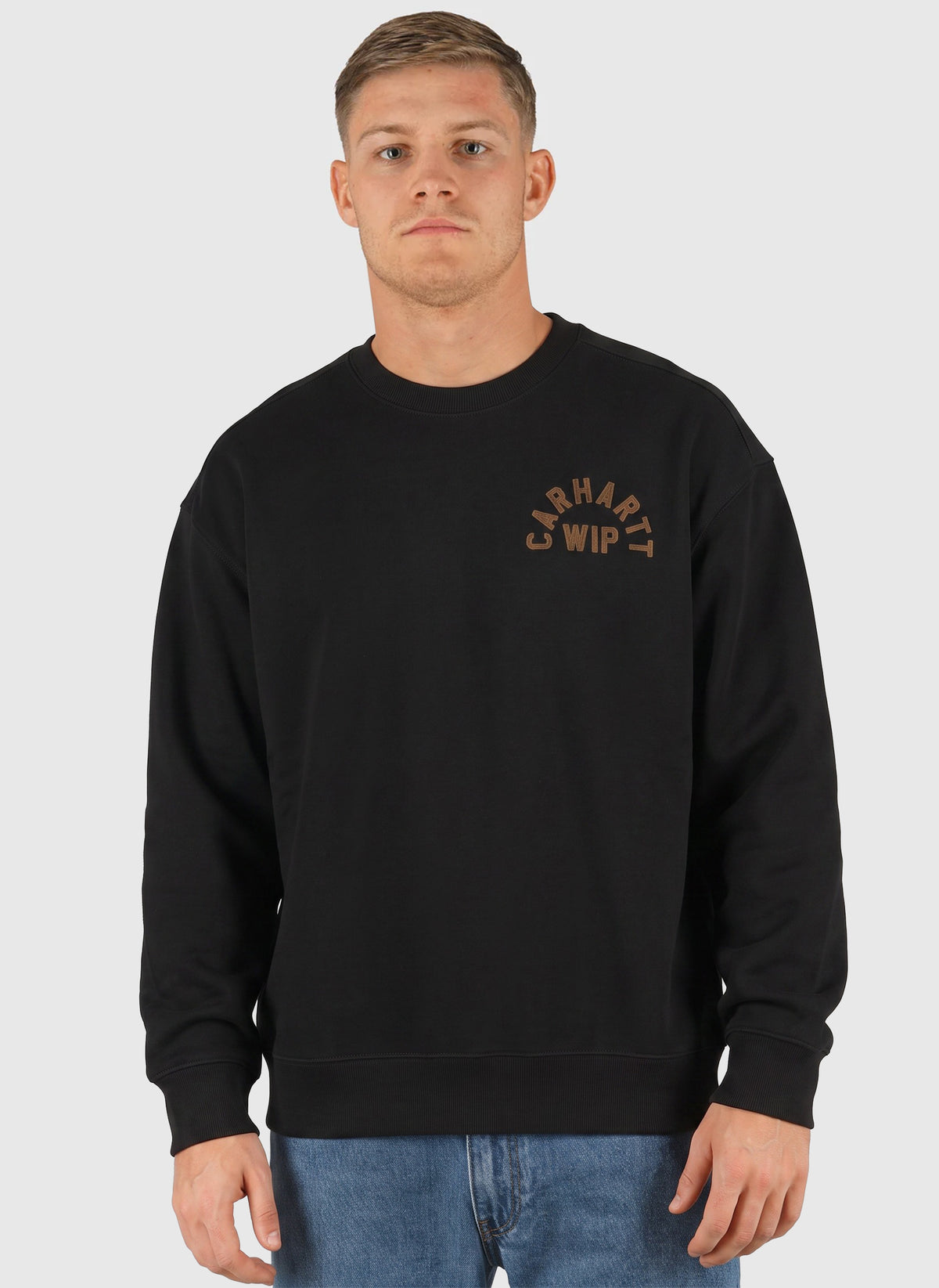 Arch Script Sweatshirt - Black/Hamilton Brown