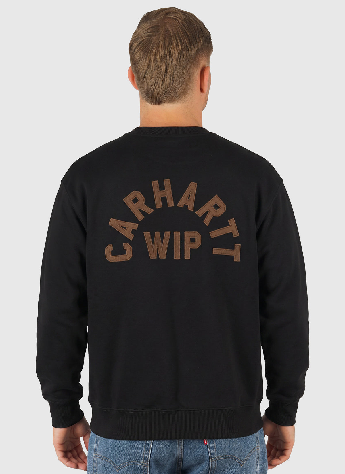 Arch Script Sweatshirt - Black/Hamilton Brown