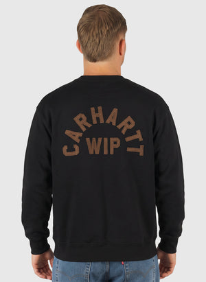 Arch Script Sweatshirt - Black/Hamilton Brown