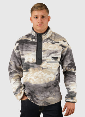 Helvetia II Printed Half Snap Fleece - Shark Dreaming