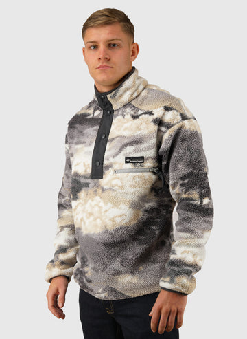 Helvetia II Printed Half Snap Fleece - Shark Dreaming