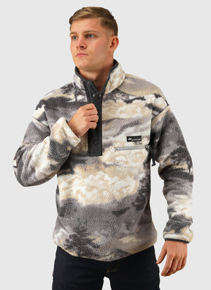 Helvetia II Printed Half Snap Fleece - Shark Dreaming