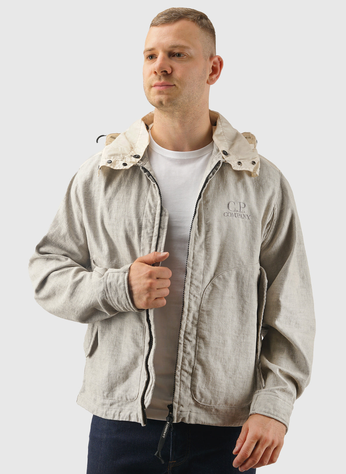 Rafia-R Hooded Lens Jacket - Dove