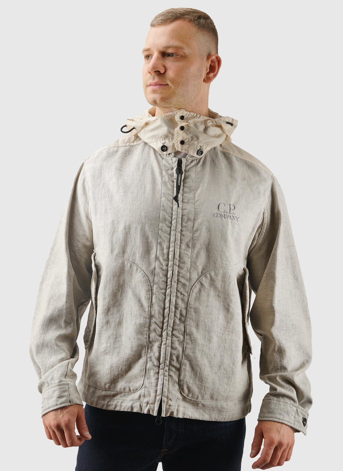 Rafia-R Hooded Lens Jacket - Dove