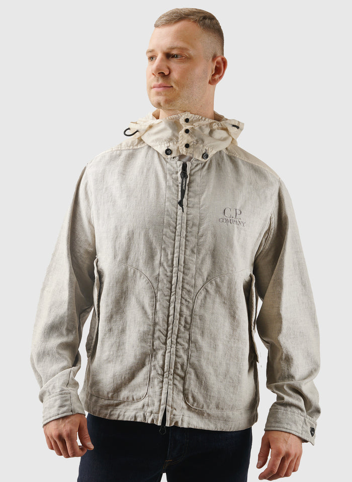 Rafia-R Hooded Lens Jacket - Dove