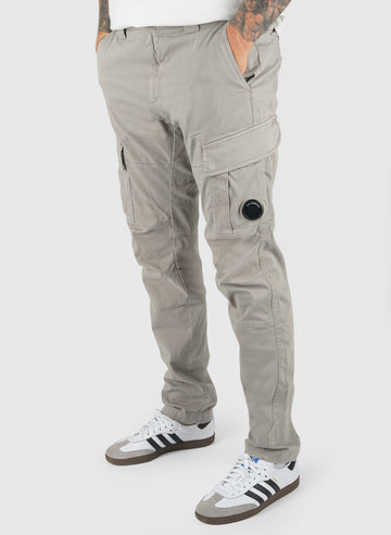 Stretch Satin Cargo Pant - Flint Grey